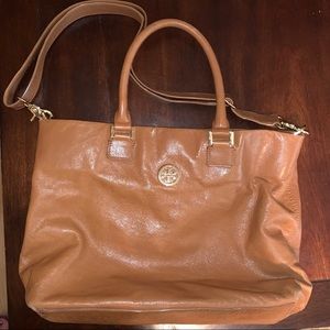 Tory Burch brown Soft Leather Handbag w Strap